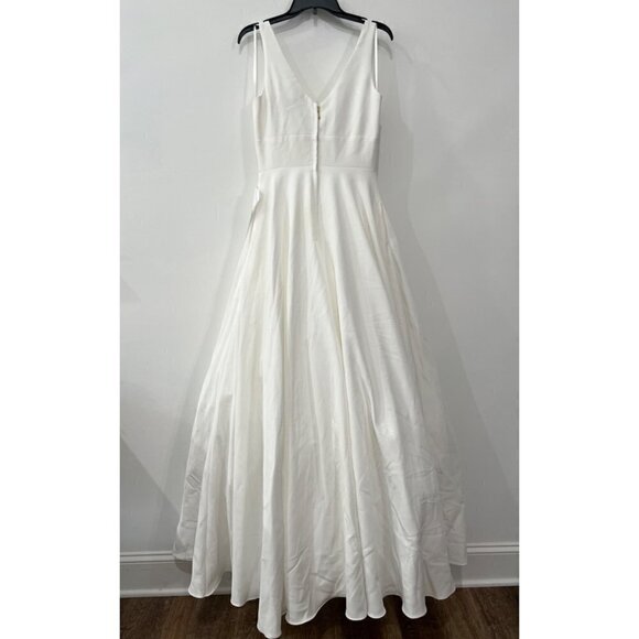 NWOT w/Defect IEENA FOR MAC DUGGAL Size 6 Empire Waist Ballgown White MSRP$398 - Picture 10 of 16